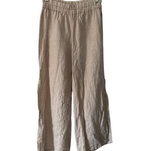 Blitz 100% Linen Pants Made in Italy Size Medium Split Leg Resort Wear